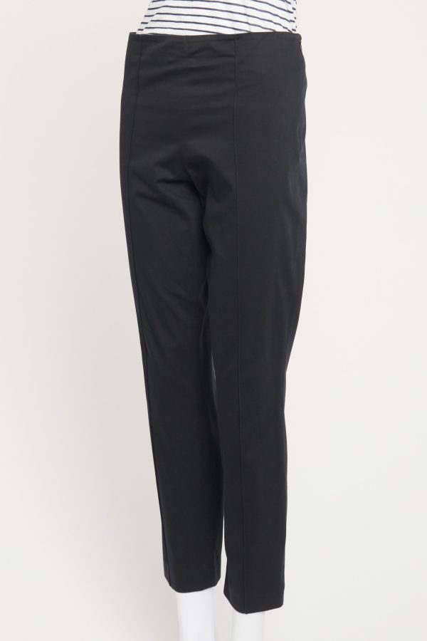 Black Preowned Trousers With Side Zip Sale