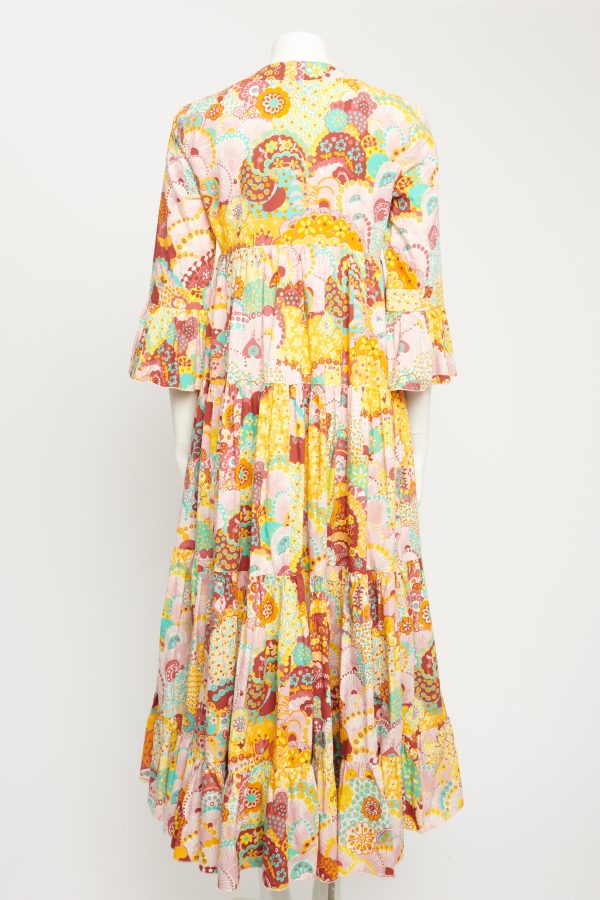 Jennifer Jane Floral-print Tiered Preowned Dress For Cheap