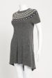 Grey Fair Isle Wool Blend Preowned Mini Dress Online