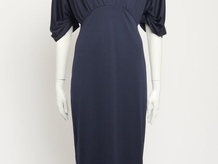 2018 Navy Stretch Preowned Mid Length Dress Sale