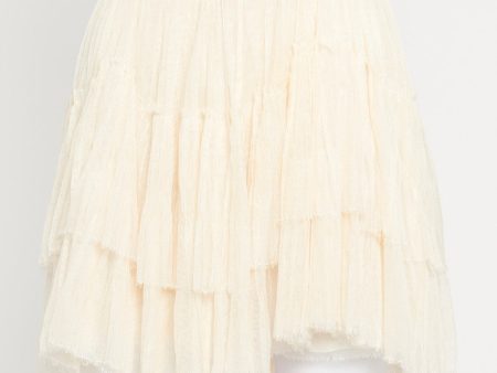 Cream Mesh Preowned Tutu Skirt Hot on Sale