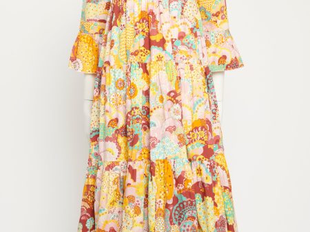 Jennifer Jane Floral-print Tiered Preowned Dress For Cheap