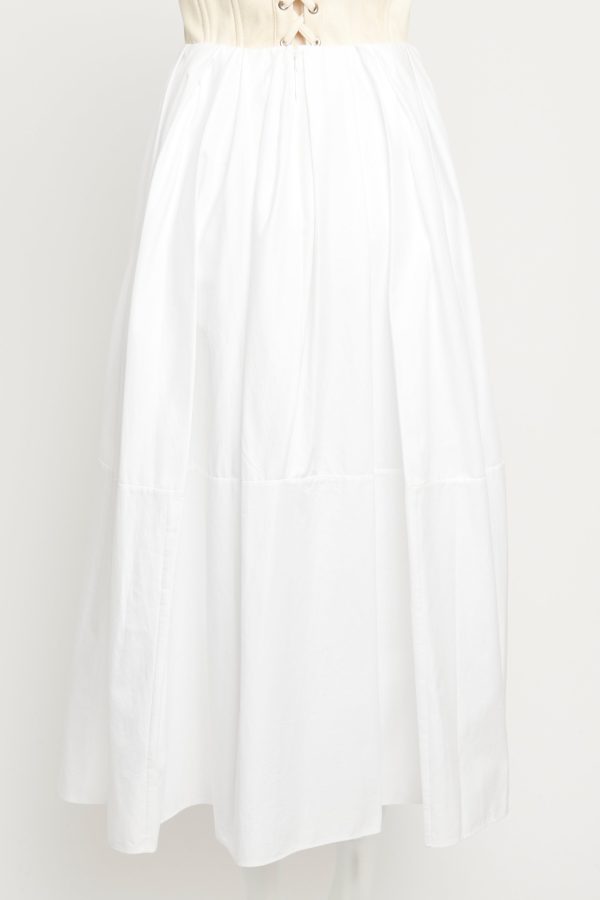 Porcelain Pleated Midi Preowned Skirt Supply