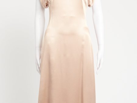 Blush Pink Silk Preowned Midi Dress Online