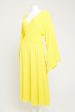 Marigold Viscose Blend Preowned Augusta Knitted Midi Dress Supply