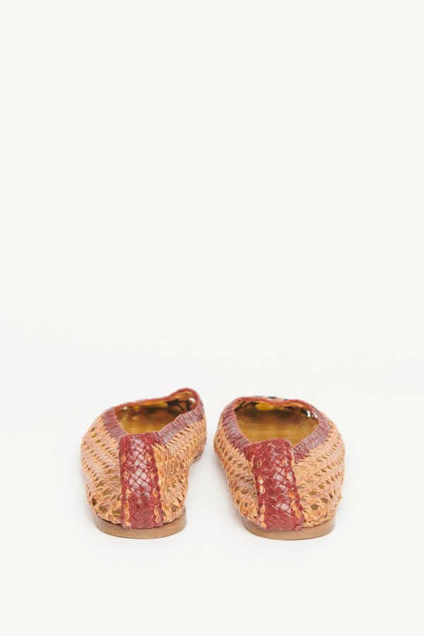 Woven Colour block Preowned Ballerinas For Cheap