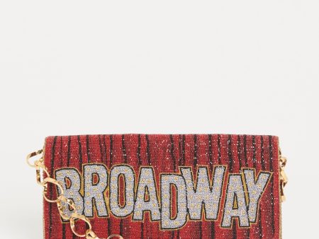 2018 Red Beaded Preowned Alta Moda Broadway Clutch Bag Online