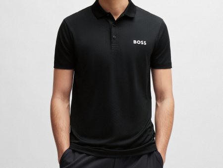 Boss Degrade-Jacquard Polo Shirt With Contrast Logo - Men Sale