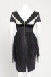 Blue and Black Knee Length Preowned Dress Online Sale