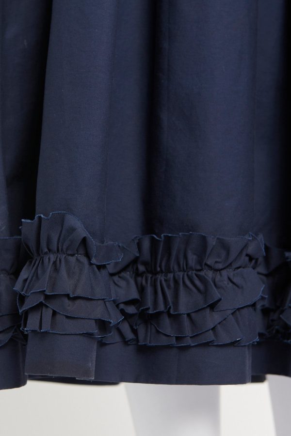 Navy Erika Ruffle Preowned Dress For Cheap