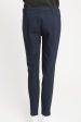 Navy Crepe Slim Fit Trousers on Sale