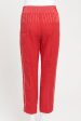 Red Polyester Preowned Straight Leg Trousers Supply