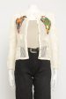 2017 Cream Silk Cuba Preowned Cardigan With Parrot Appliqués Online Hot Sale