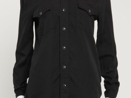 Black Snap Button Shirt Discount