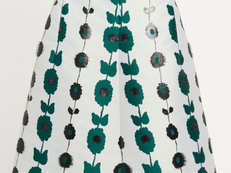 Duck Egg Blue Floral Preowned Skirt For Discount