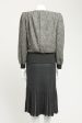 1980 s Grey Wool Blend Preowned Pleated Skirt & Top Set Online now