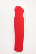 Red Origami Wool Midi Preowned Dress For Sale