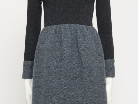 Navy Tweed and Embroidered Preowned Mini Dress Online