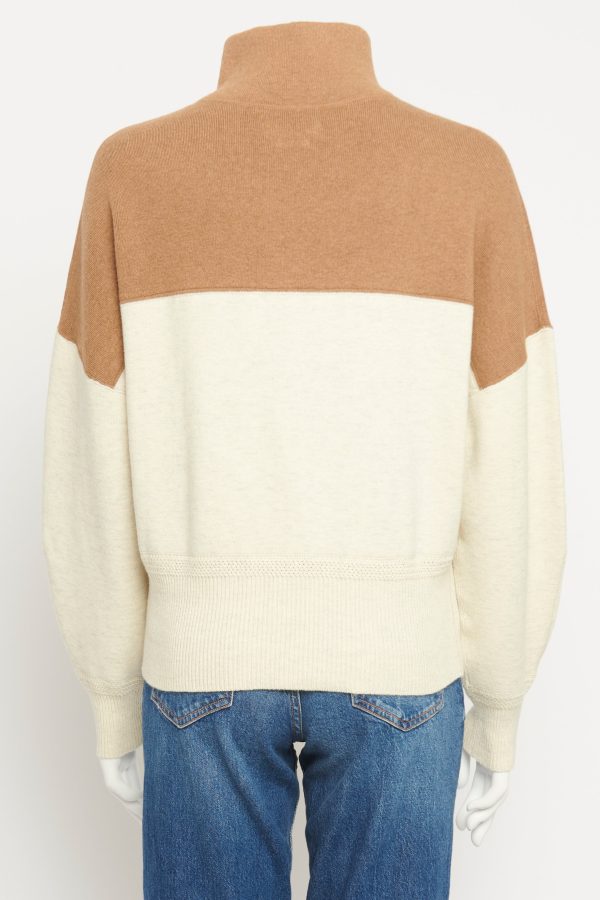 Camel and Cream Linn Preowned Sweatshirt Online Sale