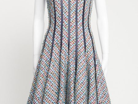 Multicoloured Tweed Hourglass Preowned Dress Cheap