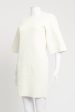 White Viscose Blend Preowned Croc Shift Dress Supply