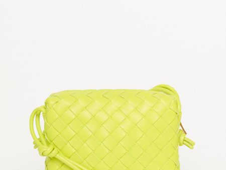 Acid Kiwi Nappa Preowned Mini Loop Intrecciato Crossbody Bag Discount