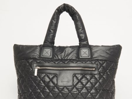 2013 Black Nylon Coco Cocoon Quilted Preowned Shoulder Bag Fashion