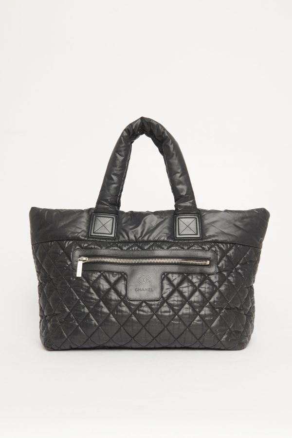 2013 Black Nylon Coco Cocoon Quilted Preowned Shoulder Bag Fashion