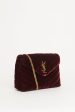 Burgundy Velvet Small Loulou Preowned Bag For Sale