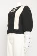 2021 Black & White Wool & Cashmere Preowned Round Neck Logo Jumper For Discount