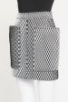 Black and White Fishnet Mini Sponge Skirt Hot on Sale