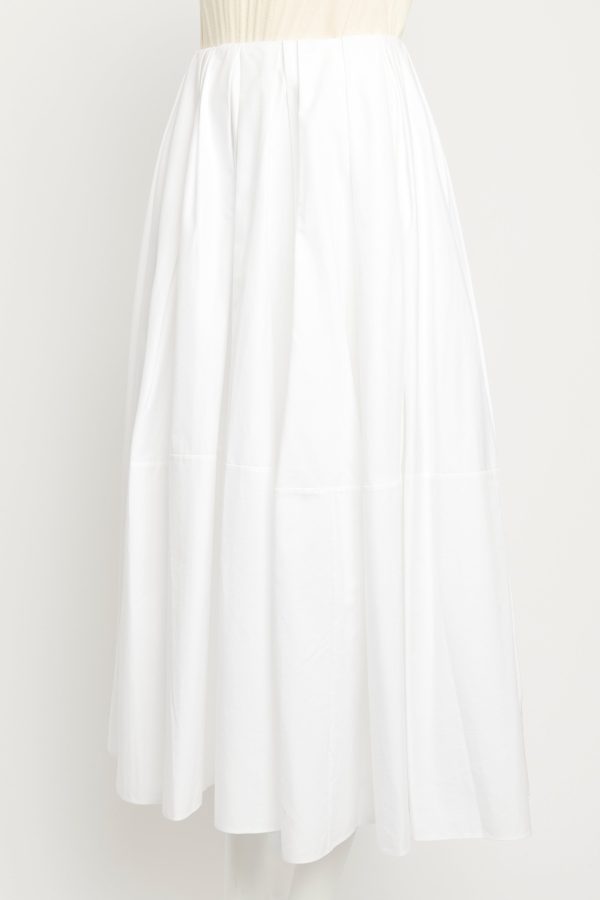 Porcelain Pleated Midi Preowned Skirt Supply