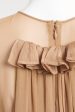 Light brown Preowned Tunic Dress With Sheer And Ruffle Details For Sale