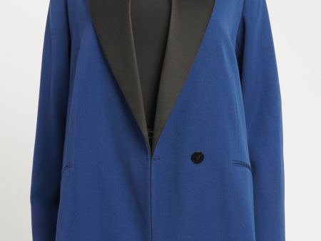 Navy Wool Preowned Tuxedo Blazer Supply