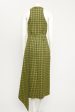 Yamuna Green Shetland Houndstooth Dress Cheap