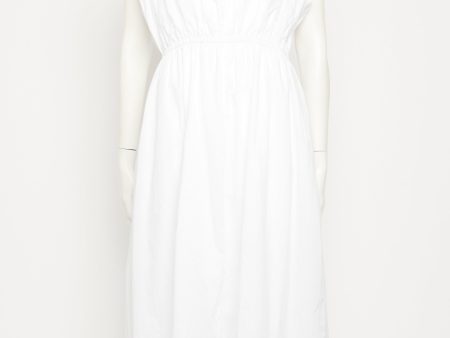 White sleeveless cotton dress Online