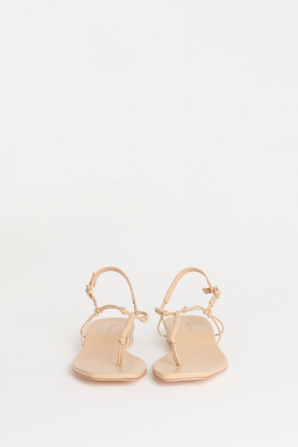 Nude T-Bar Preowned Sandals For Discount