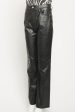 Leather Straight Leg Preowned Pants Fashion