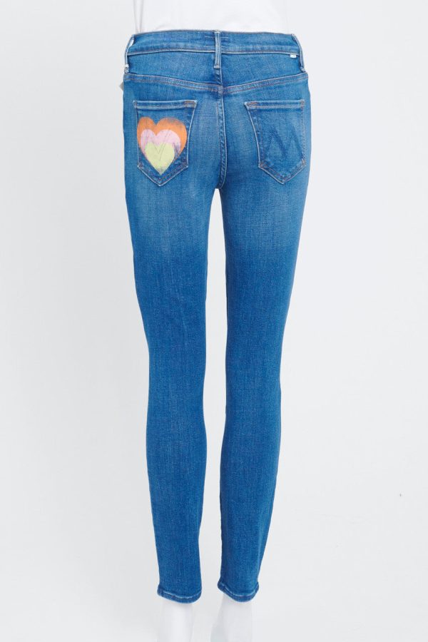 Mid-Blue Super Stunner Ankle Grazer Jeans Online Hot Sale