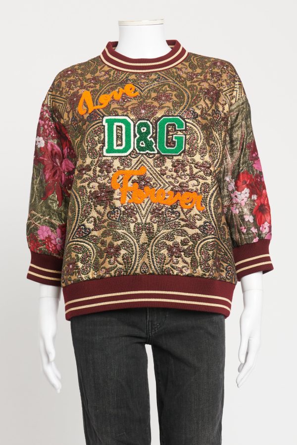 Jacquard Love D&G Forever Preowned Sweatshirt Online now