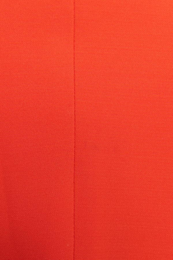 Red Notched Lapel Asymmetrical Preowned Dress For Discount