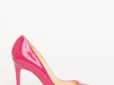 Grenadine Pink Patent Leather Pigalle 100 Preowned Pumps Sale