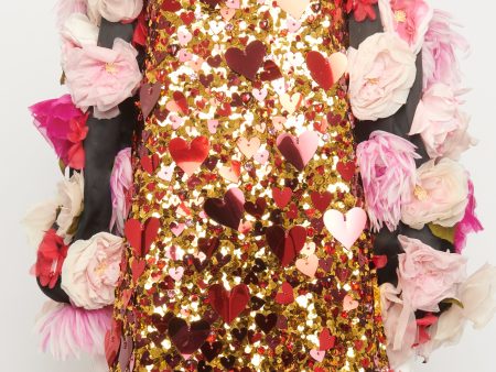 2018 Multi Silk Embellished Sequin & Floral Appliqué Mini Dress Online now