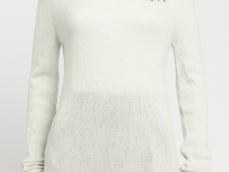 2016 Grey Cashmere Crystal Brooch Preowned Jumper Online Hot Sale