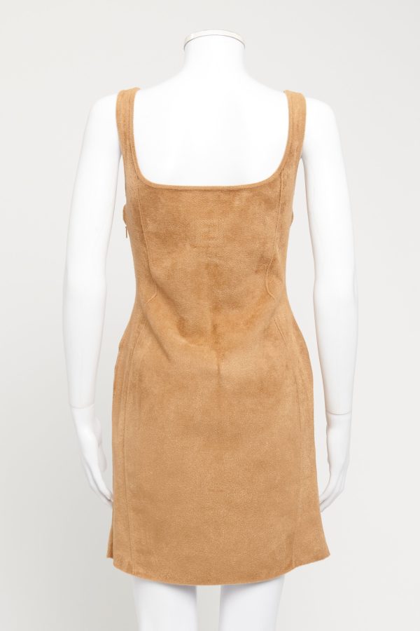 FW21 Fendi X Skims Tan Brown Preowned Knit Dress Fashion