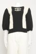 2021 Black & White Wool & Cashmere Preowned Round Neck Logo Jumper For Discount