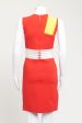 Red Stripe Colour Block Preowned Mini Dress Sale