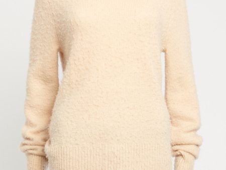 Cream Cashmere Knit Preowned Crew Neck Jumper For Discount