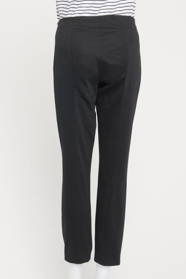 Black Preowned Trousers With Side Zip Sale