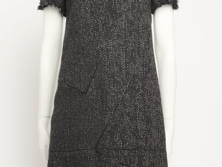 2012 Tweed Dress Piping Fringe Preowned Dress Hot on Sale